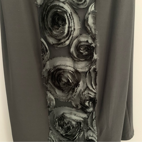 NWT Laura Size 8 Black Floral Dress - Picture 3 of 12